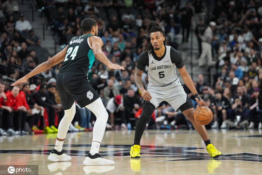 阿夫迪亚29+11+10杨瀚森2分2板 开拓者险胜马刺